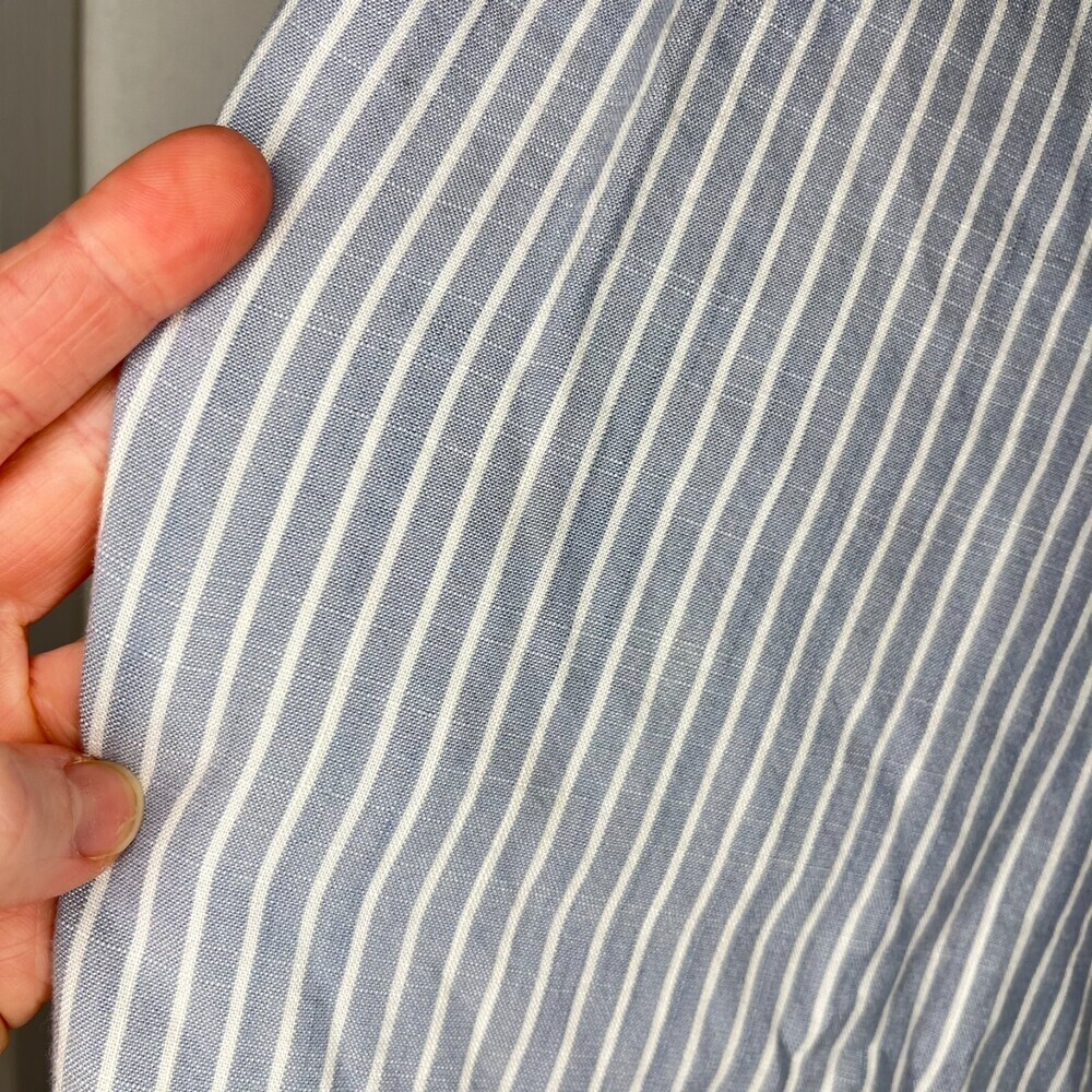 Marine Layer Women Pants Medium Blue White Tencel Stripe Pull On Pockets Stretch - Picture 7 of 16